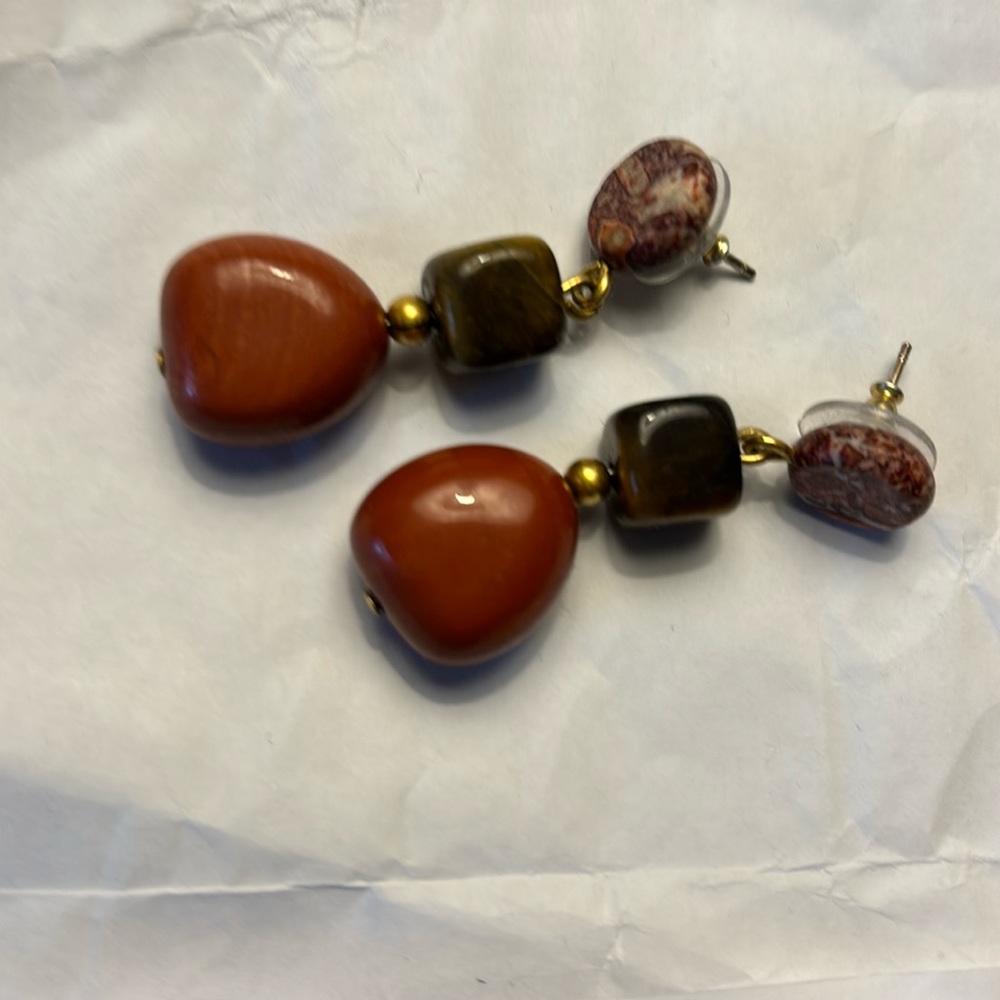 Madewell brand drop earrings.
